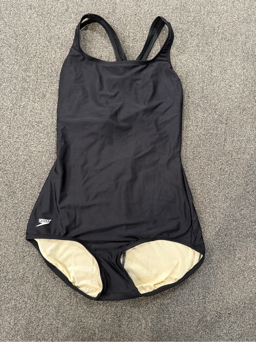 Speedo Black Classic Scoop-Back One-Piece Swimsuit